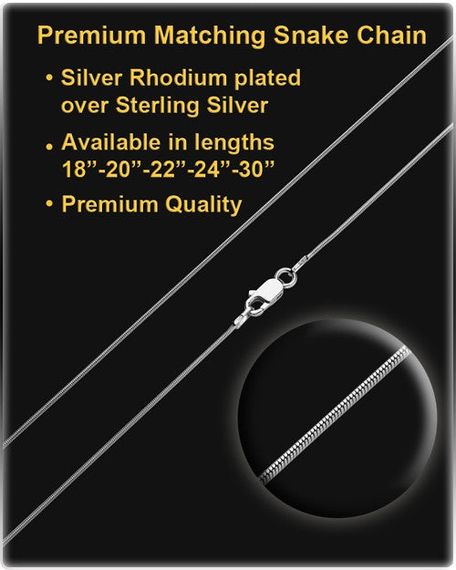 Stainless Steel Millenium Cremation Pendant with Steadfast Charm
