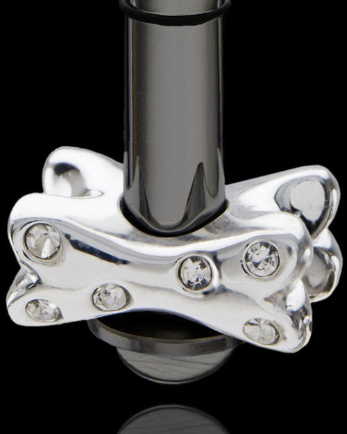 Black Stainless Millenium Cremation Pendant with Fetch Me Bone Charm