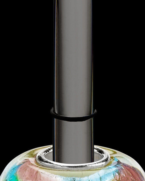 Black Stainless Millenium Cremation Pendant with Flowing Waters Charm
