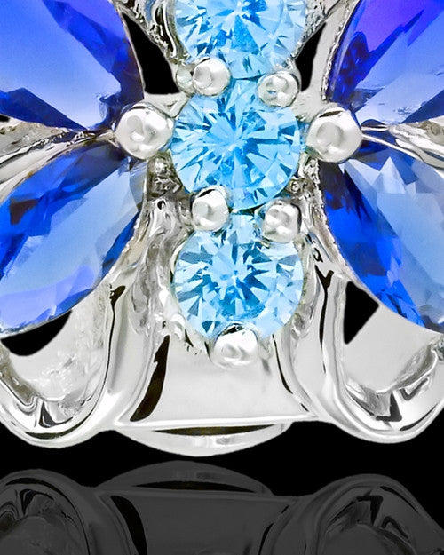 Sterling Silver Bejeweled Butterfly Cremation Pendant