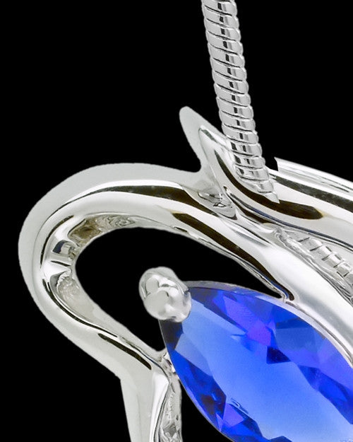 Sterling Silver Bejeweled Butterfly Cremation Pendant