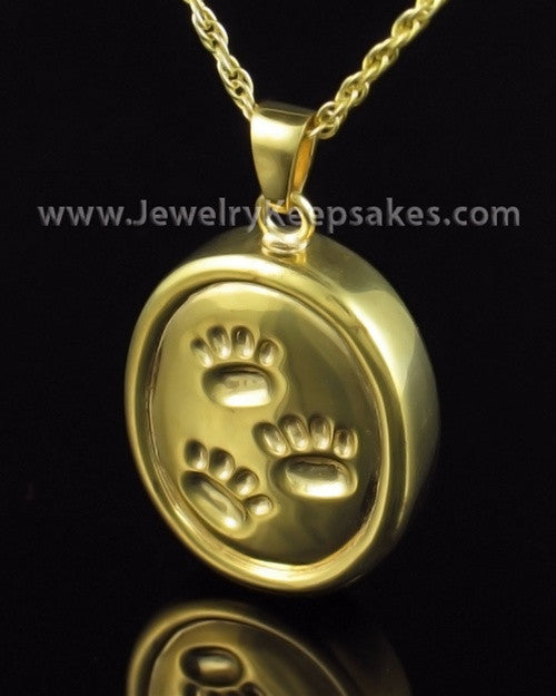 Cremation Necklace Gold Plated By Your Side Oval Keepsake