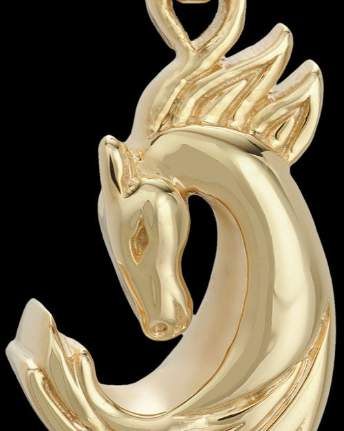 Necklace Urn Gold Plated Wild Horse Keepsake