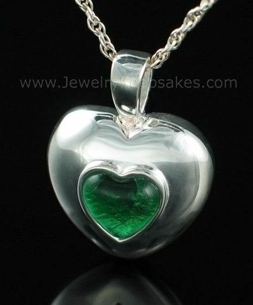 Keepsake Pendant Sterling Silver May Heart Keepsake