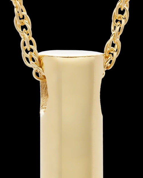 Memorial Necklace Gold Plated Channel Keepsake