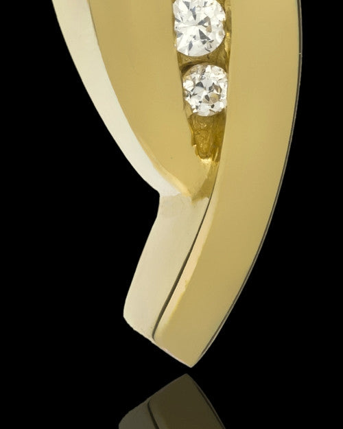 Remembrance Pendant 14K Gold Morning Leaves Keepsake