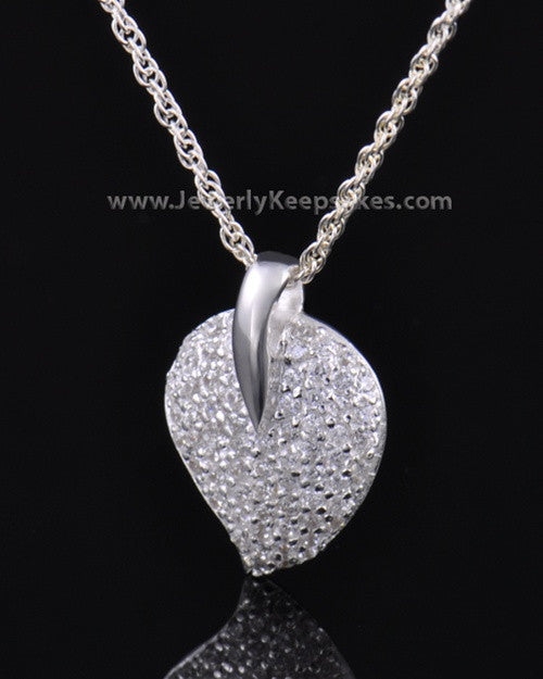 Memorial Locket Sterling Silver Blaze Heart