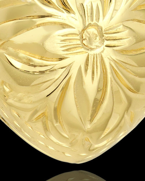 Cremation Jewelry 14K Gold Daisy Heart Keepsake