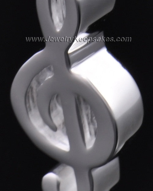Jewelry Urn Sterling Silver Music Note Keepsake