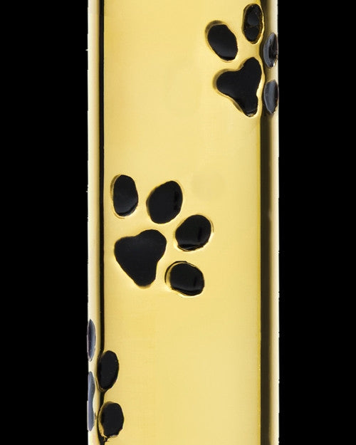 Pet Ash Pendant 14K Gold Paw Cylinder Keepsake