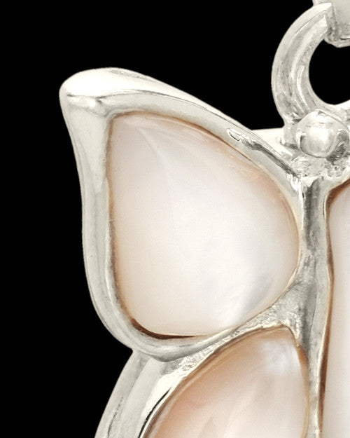 Cremation Charm 14K White Gold Dewy Butterfly Keepsake