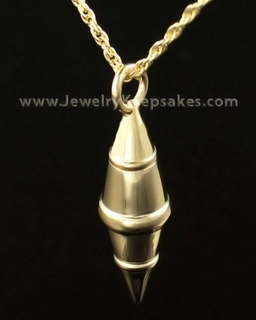 Ash Pendant 14K Gold Regal Cylinder Keepsake