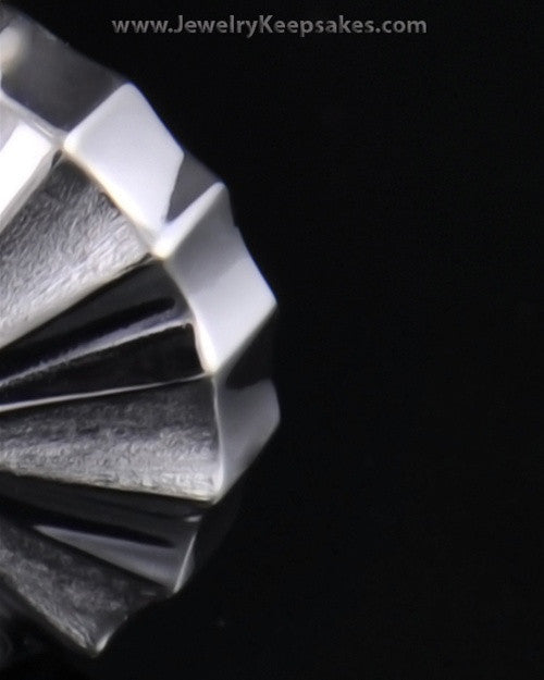 Memorial Urn Jewelry Sterling Silver Pinwheel Keepsake