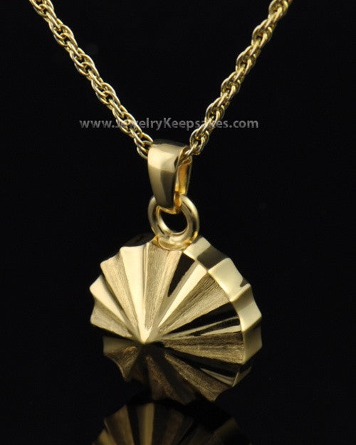Memorial Urn Jewelry Gold Vermeil Pinwheel