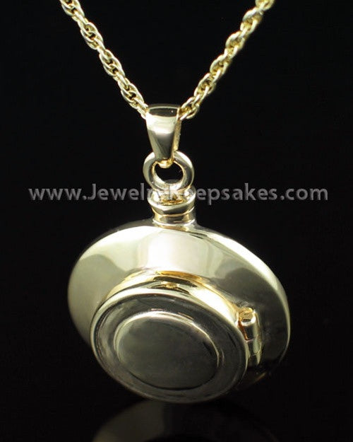 Cremation Necklace 14K Gold Plated Piety Keepsake
