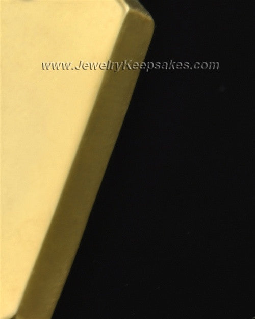 Ash Locket Gold Plated Austere Rectangle Keepsake