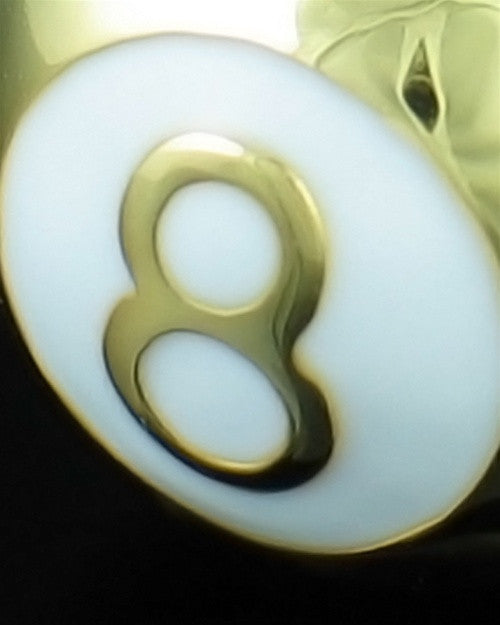 Eight Ball Keepsake Memory Pendant - Gold Plated