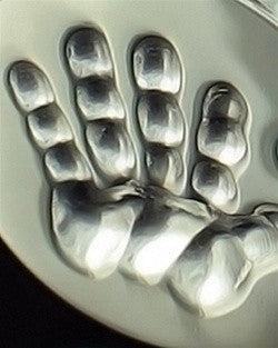 Remembrance Jewelry Sterling Silver My Hand Blue Keepsake