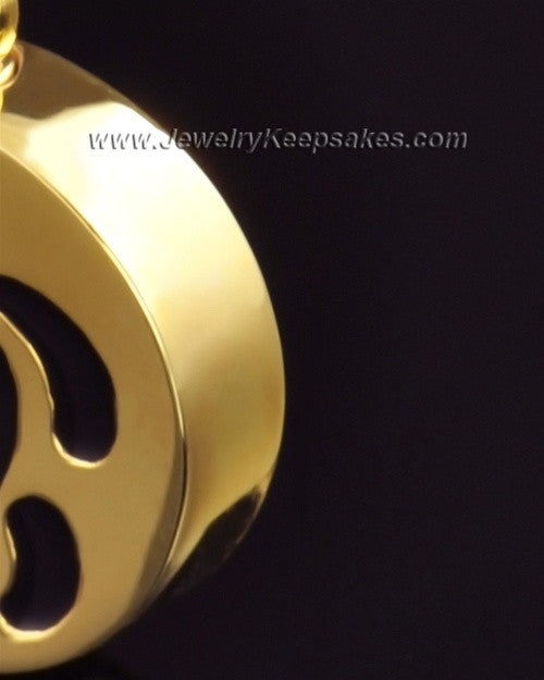 Cremation Pendant Gold Plated Aquatic Keepsake